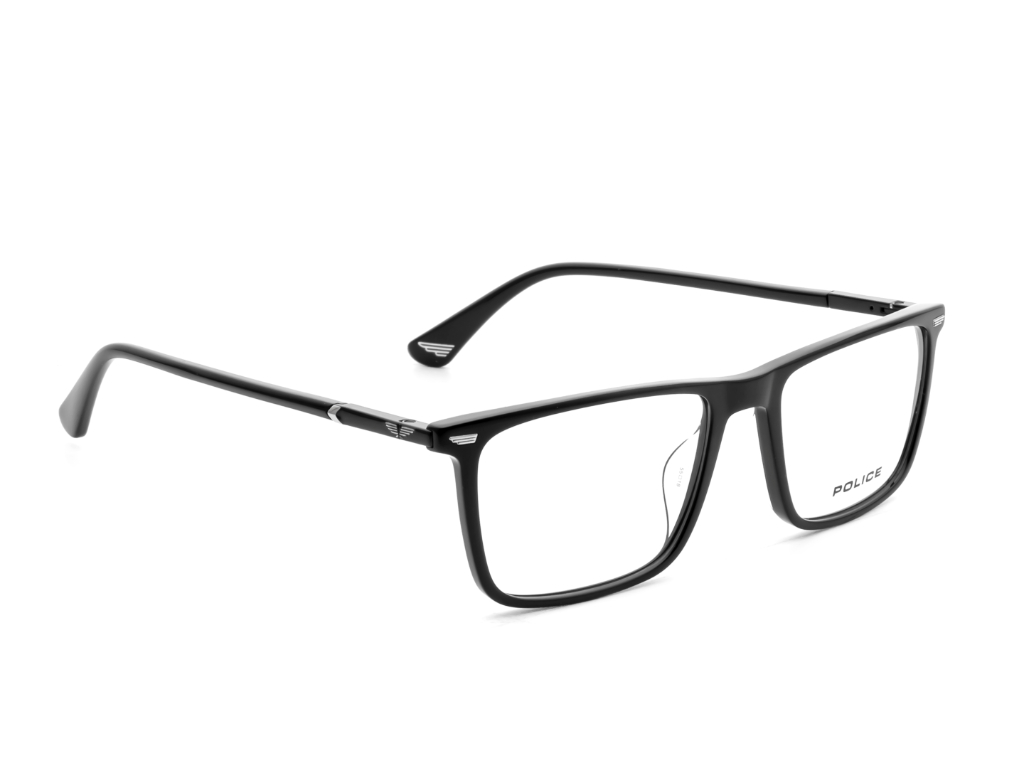 POLICE Square Black Full-Rimmed Eyeglasses - Men