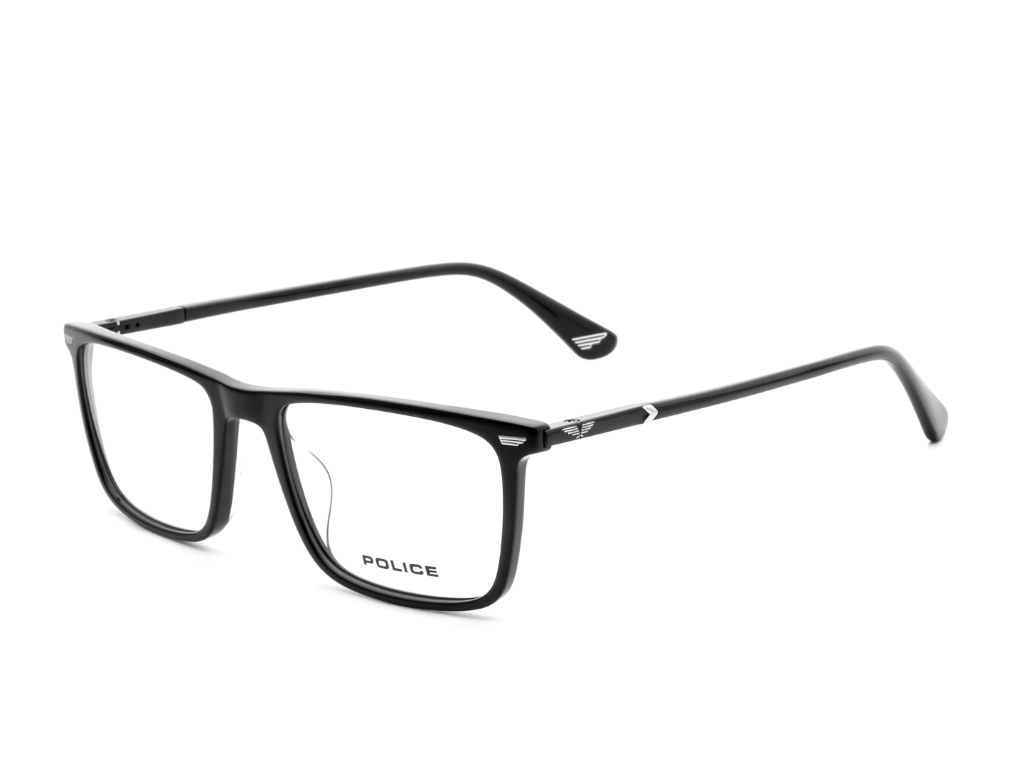 POLICE Square Black Full-Rimmed Eyeglasses - Men