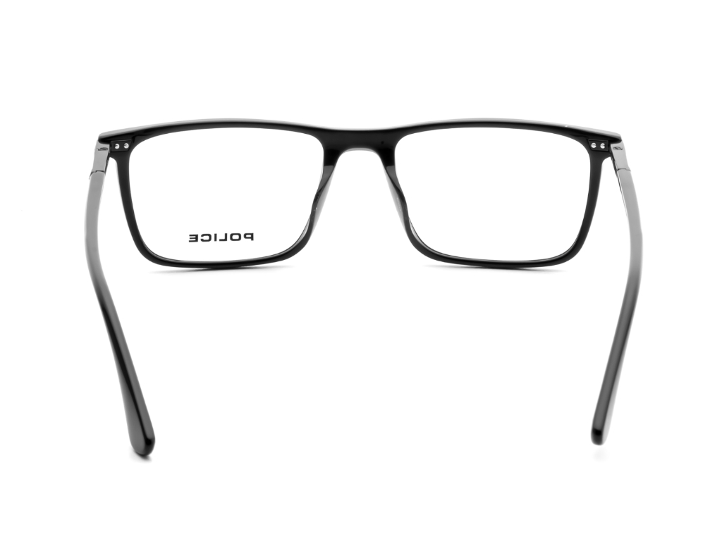 POLICE Square Black Full-Rimmed Eyeglasses - Men