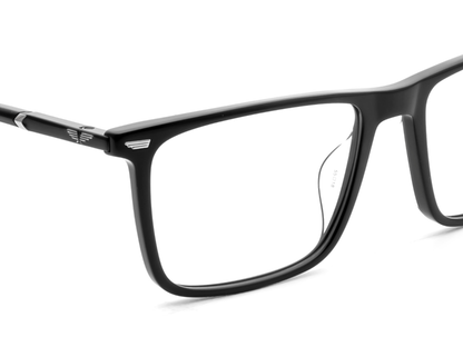 POLICE Square Black Full-Rimmed Eyeglasses - Men