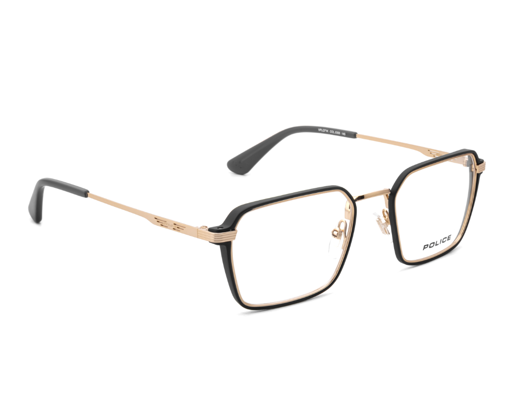 POLICE Square Rose Gold Full-Rimmed Eyeglasses - Men