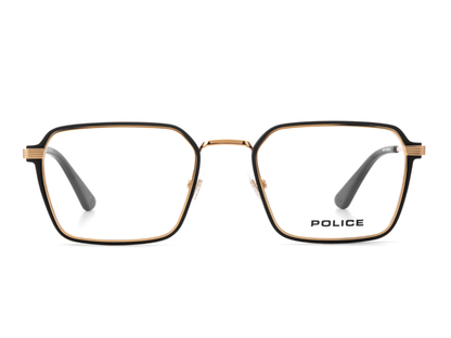 POLICE Square Rose Gold Full-Rimmed Eyeglasses - Men