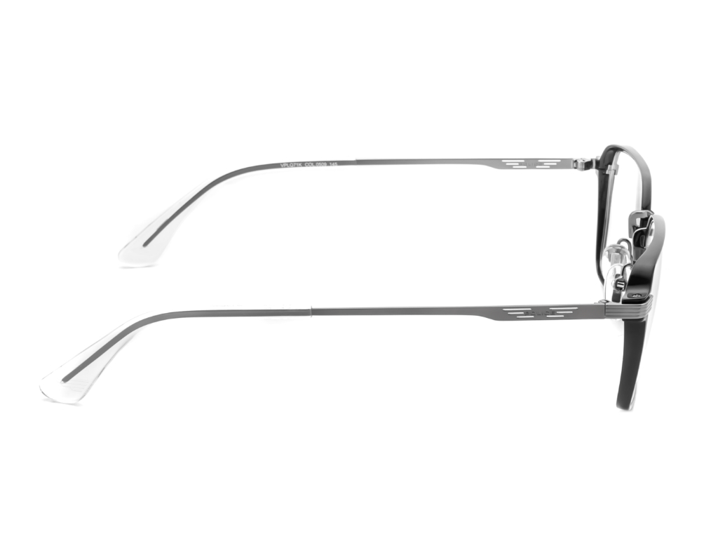 POLICE Square Shiny Gunmetal Full-Rimmed Eyeglasses - Men