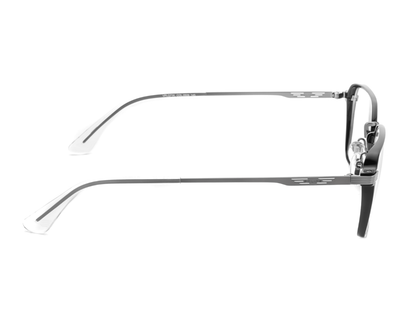 POLICE Square Shiny Gunmetal Full-Rimmed Eyeglasses - Men