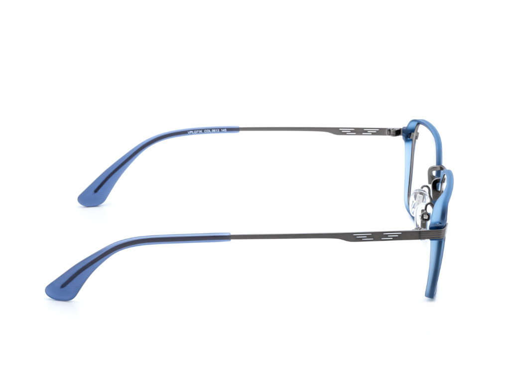 POLICE Square Grey Blue Full-Rimmed Eyeglasses - Men