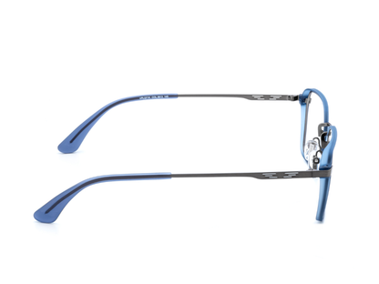 POLICE Square Grey Blue Full-Rimmed Eyeglasses - Men