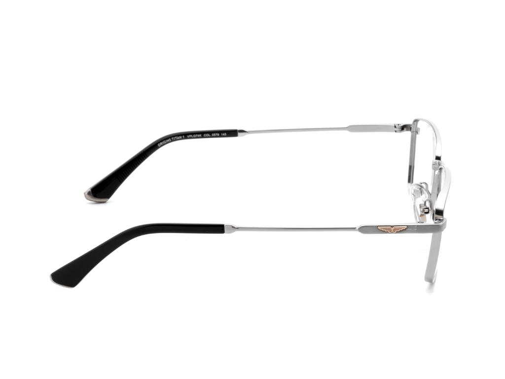 POLICE Square Silver Full-Rimmed Eyeglasses - Men