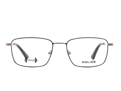 POLICE Square Matte Gunmetal Full-Rimmed Eyeglasses - Men