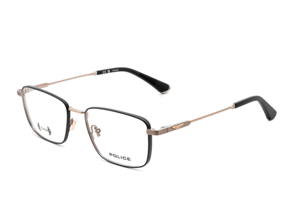 POLICE Square Matte Gunmetal Full-Rimmed Eyeglasses - Men