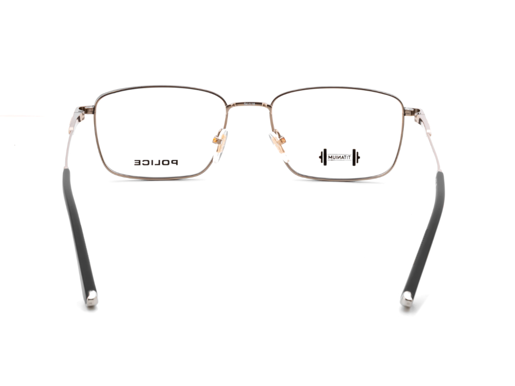 POLICE Square Matte Gunmetal Full-Rimmed Eyeglasses - Men