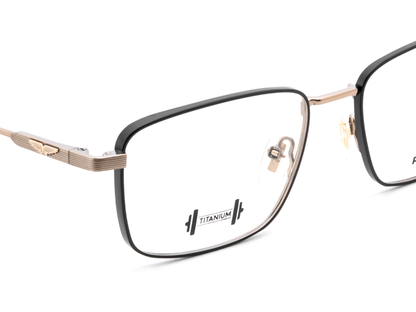 POLICE Square Matte Gunmetal Full-Rimmed Eyeglasses - Men