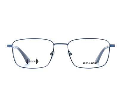 POLICE Square Matte Grey Full-Rimmed Eyeglasses - Men