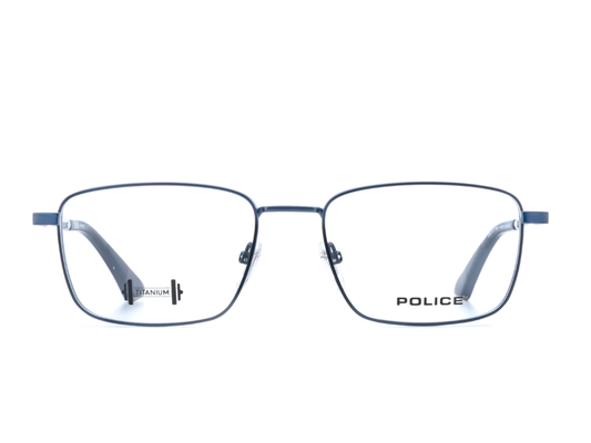 POLICE Square Matte Grey Full-Rimmed Eyeglasses - Men