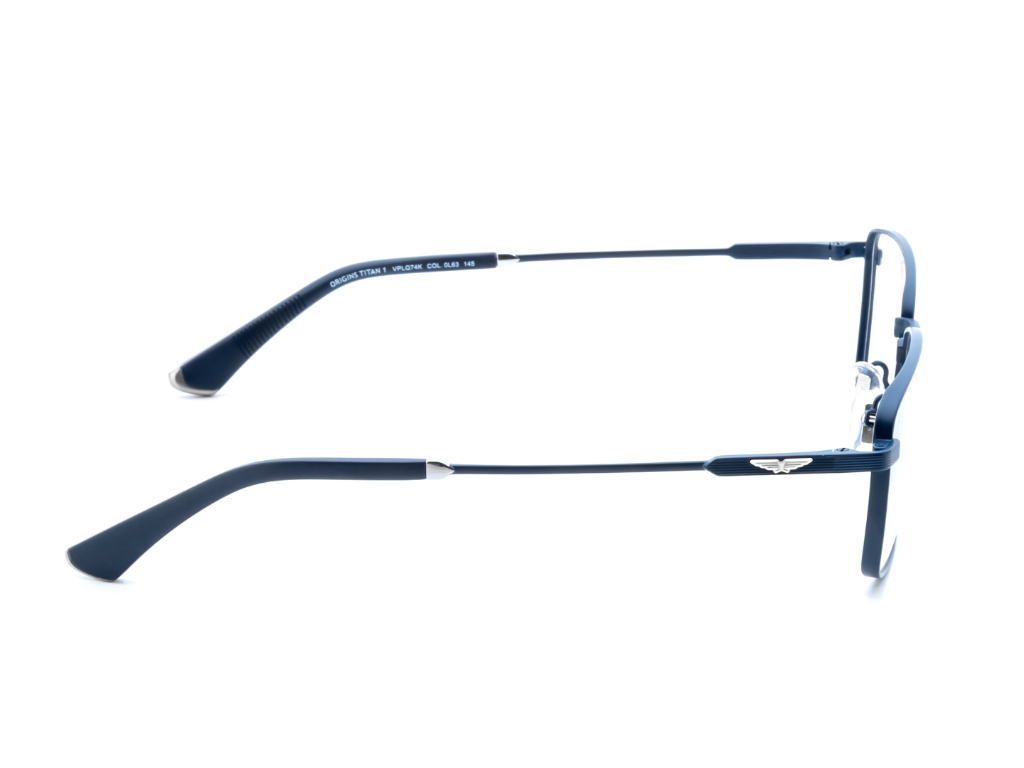 POLICE Square Matte Grey Full-Rimmed Eyeglasses - Men