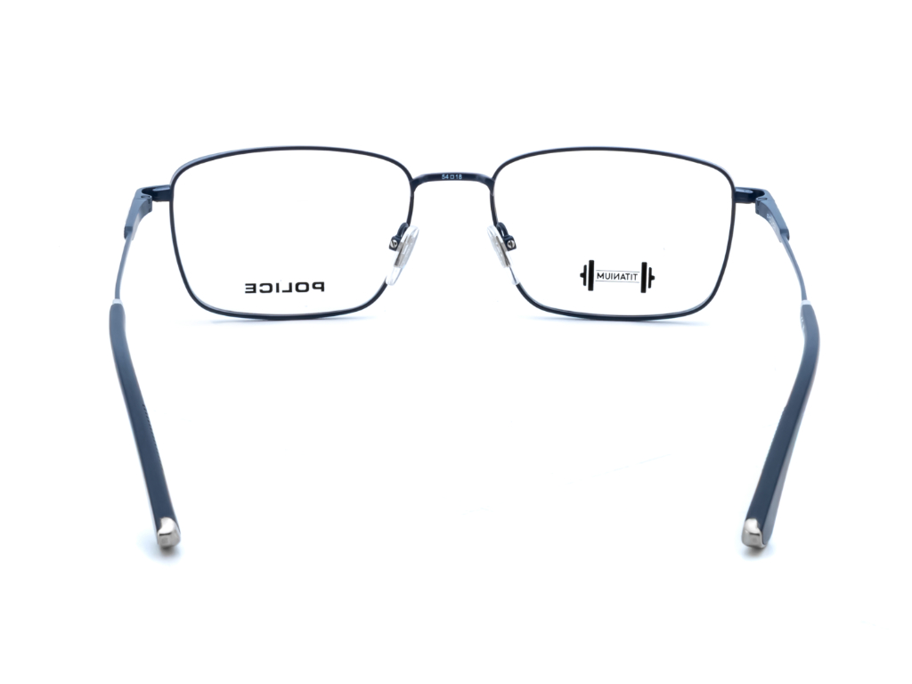 POLICE Square Matte Grey Full-Rimmed Eyeglasses - Men