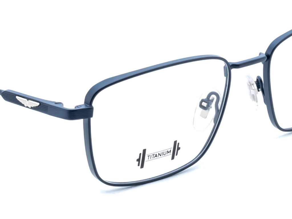 POLICE Square Matte Grey Full-Rimmed Eyeglasses - Men