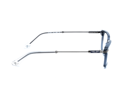 POLICE Square Matte Silver Full-Rimmed Eyeglasses - Men