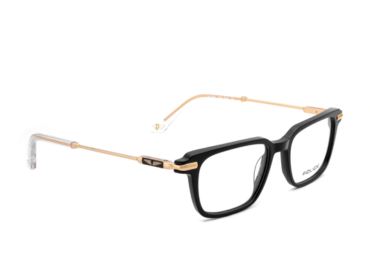 POLICE Square Black Full-Rimmed Eyeglasses - Men
