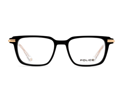 POLICE Square Black Full-Rimmed Eyeglasses - Men