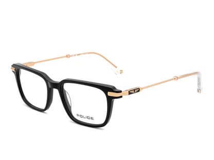 POLICE Square Black Full-Rimmed Eyeglasses - Men