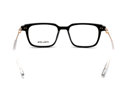 POLICE Square Black Full-Rimmed Eyeglasses - Men