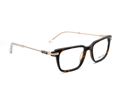 POLICE Square Havana Full-Rimmed Eyeglasses - Men