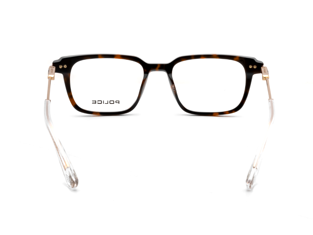 POLICE Square Havana Full-Rimmed Eyeglasses - Men