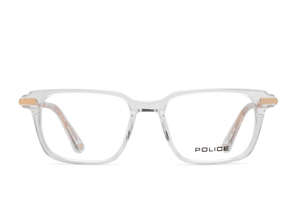 POLICE Square Blue Full-Rimmed Eyeglasses - Men