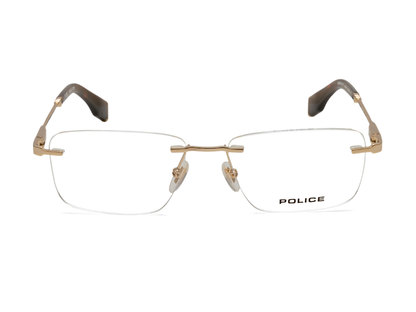 POLICE Square Rose Gold Full-Rimmed Eyeglasses - Men