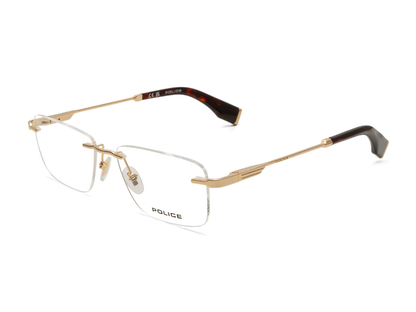 POLICE Square Rose Gold Full-Rimmed Eyeglasses - Men