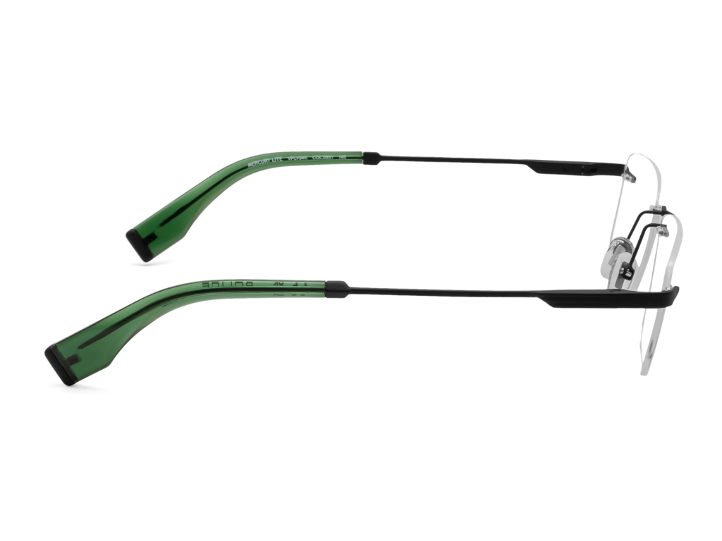 POLICE Square Matte Black Full-Rimmed Eyeglasses - Men
