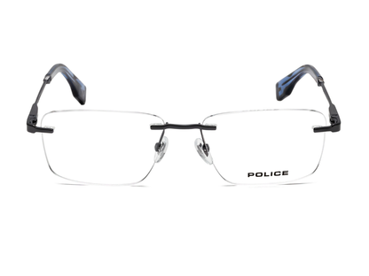 POLICE Square Gunmetal Full-Rimmed Eyeglasses - Men