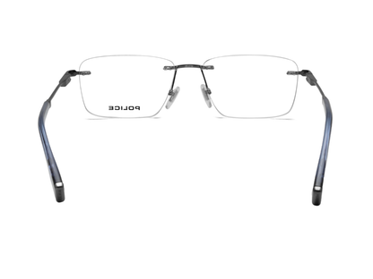 POLICE Square Gunmetal Full-Rimmed Eyeglasses - Men