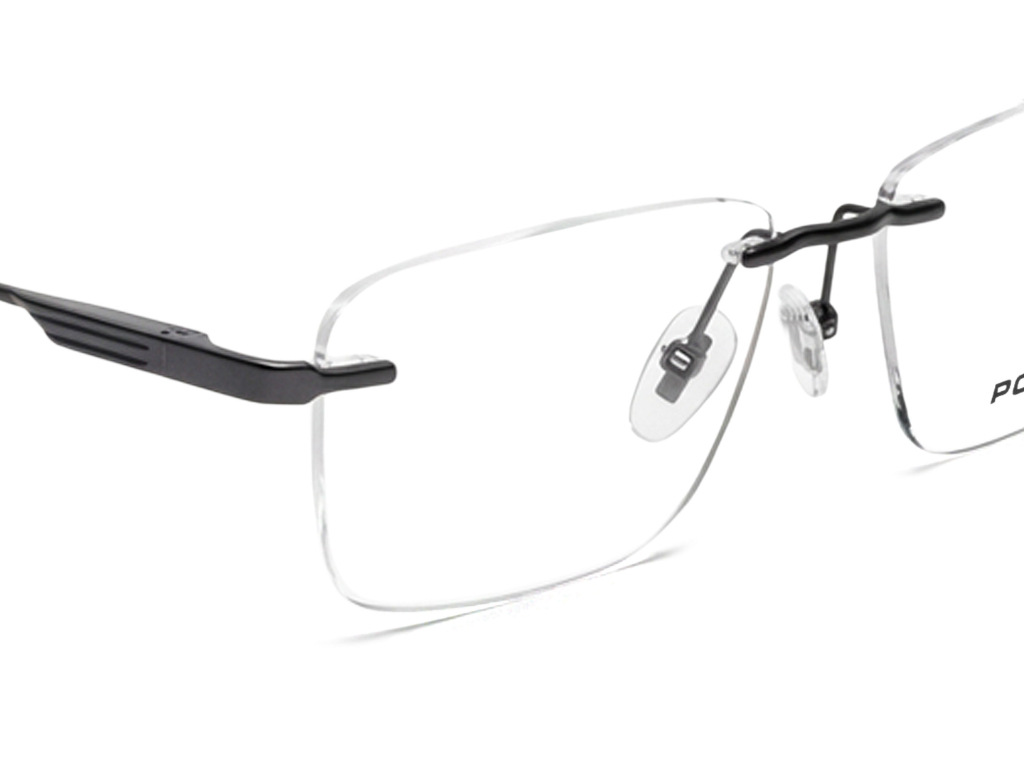 POLICE Square Gunmetal Full-Rimmed Eyeglasses - Men