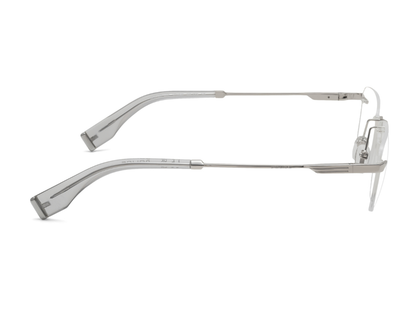 POLICE Square Silver Full-Rimmed Eyeglasses - Men